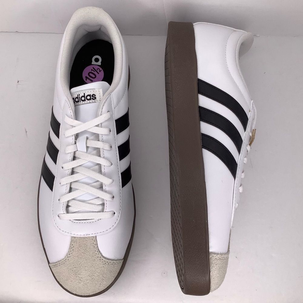 New Adidas Classic Low VL Court Base Men’s White Sneakers Various Size 10,10.5